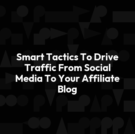 Smart Tactics To Drive Traffic From Social Media To Your Affiliate Blog